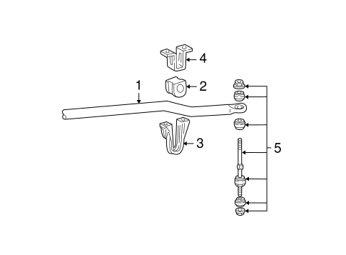Front Suspension/Stabilizer Bar & Components for 2000 Ford Mustang #1