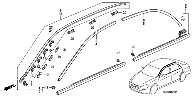 INTERIOR / BUMPER/MOLDING for 2004 Honda ACCORD SEDAN #1