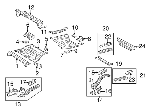 BODY/REAR FLOOR & RAILS for 2009 Toyota Camry #2