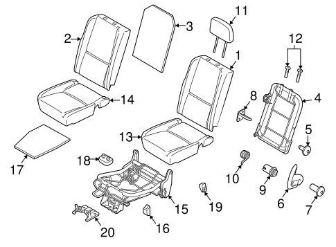 Transit Connect REAR SEAT COMPONENTS