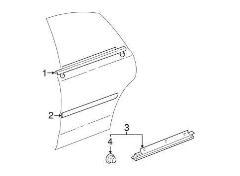 BODY/EXTERIOR TRIM - REAR DOOR for 2001 Toyota Avalon #1