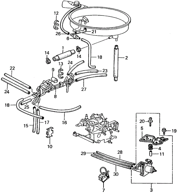 ELECTRICAL / EXHAUST / HEATER / FUEL/TUBING AIR CLEANER ('82-'83) for 1982 Honda CIVIC SEDAN #1