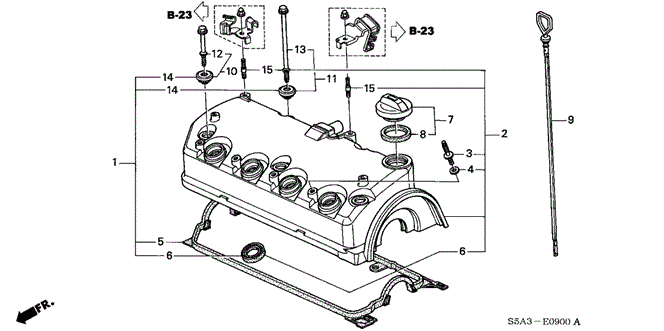 ENGINE/CYLINDER HEAD COVER for 2004 Honda CIVIC COUPE #1