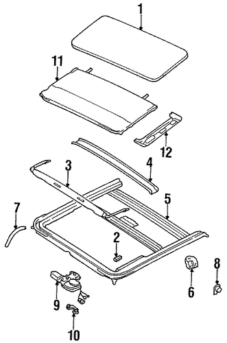 BODY/SUNROOF for 1996 Nissan Maxima #1