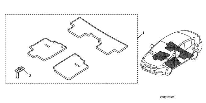 ACCESSORIES/CARPET FLOOR MATS for 2012 Honda INSIGHT #1