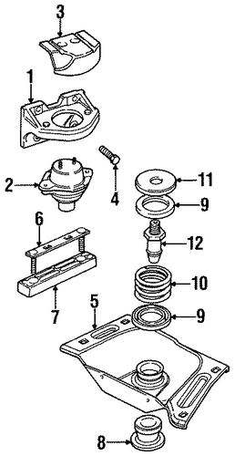 XJ12 ENGINE & TRANS MOUNTING