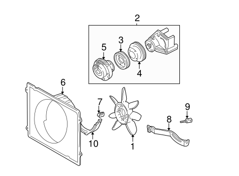 COOLING SYSTEM/COOLING FAN for 2001 Toyota Tundra #1