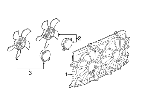 Cooling Fan for 2018 Cadillac Escalade ESV #0