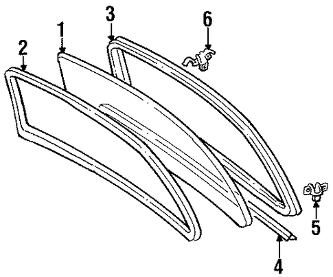 BODY/GLASS & HARDWARE - BACK for 1996 Toyota Corolla #1