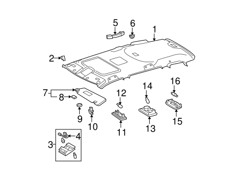 BODY/INTERIOR TRIM - ROOF for 2010 Toyota Highlander #4