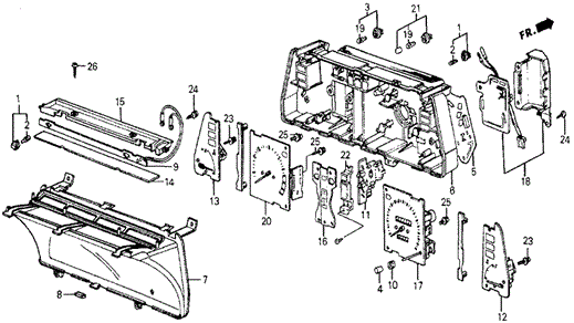 Meter Components (Denso) for 1987 Honda Civic #0