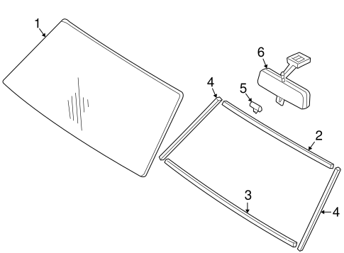 BODY/GLASS - WINDSHIELD for 2002 Toyota Land Cruiser #1