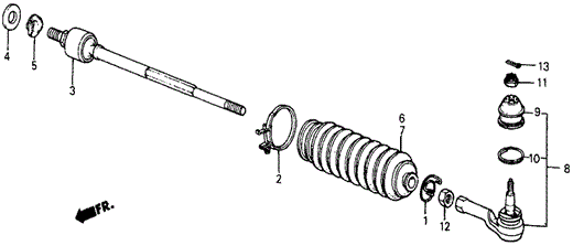 Tie Rod for 1986 Honda Civic #1