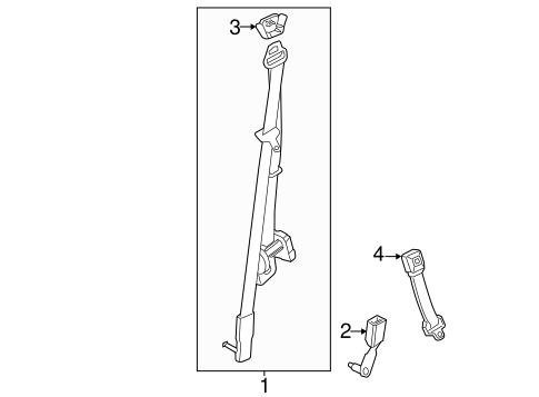Electrical/Second Row Seat Belts for 2014 Ford Expedition #2