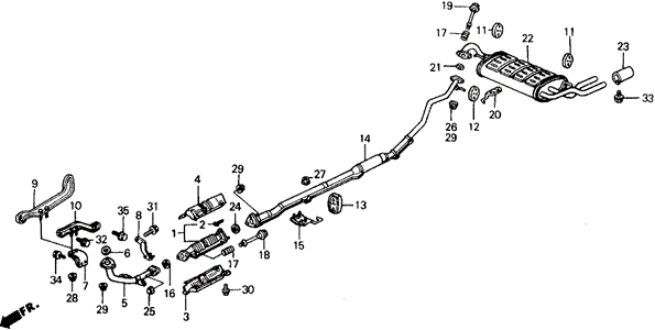 ELECTRICAL / EXHAUST / HEATER / FUEL/EXHAUST SYSTEM for 1988 Honda CIVIC 5-DOOR #1