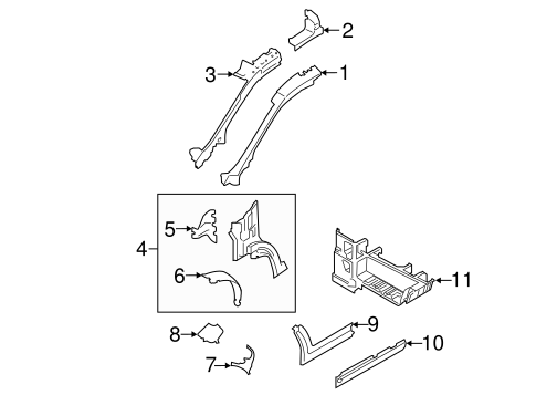 Body/Hinge Pillar for 2016 Ford Transit-150 #1