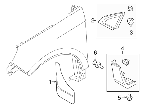 Exterior Trim - Fender for 2016 Ford Edge #0