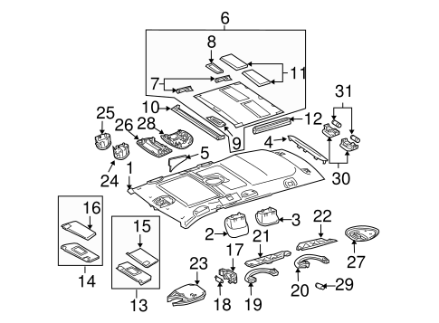 Interior Trim - Roof for 2009 Mercedes-Benz E 63 AMG® #1