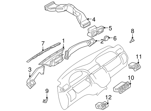 Ducts for 2004 Mercedes-Benz ML 350 #0
