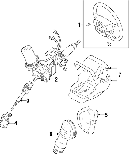 STEERING/STEERING COLUMN for 2012 Toyota Yaris #1