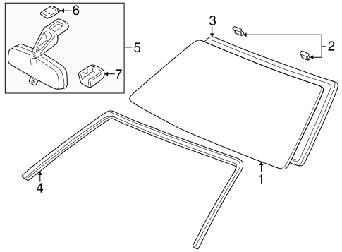 BODY/GLASS - WINDSHIELD for 2002 Toyota Corolla #1