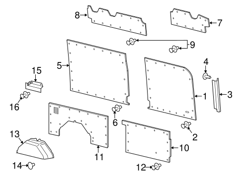 Body/Interior Trim - Side Panel for 2015 Ford Transit-350 HD #11