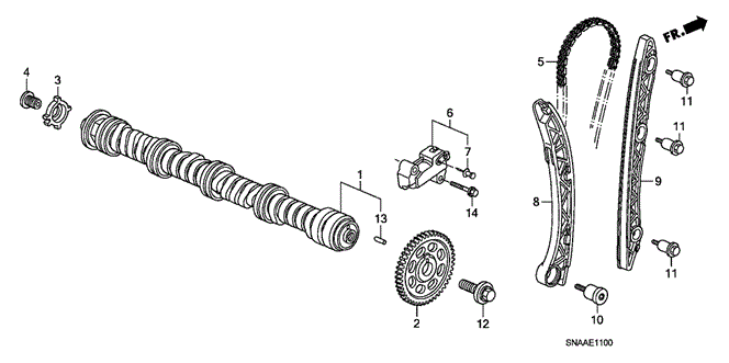 ENGINE/CAMSHAFT - CAM CHAIN (1.8L) for 2009 Honda CIVIC SEDAN #1