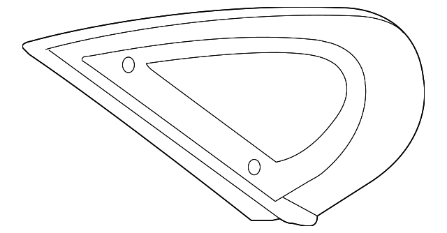 T2H7054 Деталь QUARTER GLASS, RIGHT