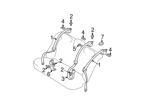 ELECTRICAL/REAR SEAT BELTS for 2005 Toyota Camry #1