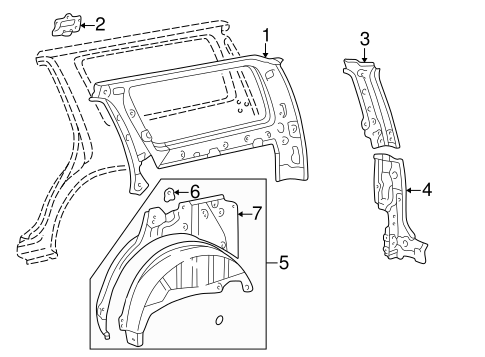 BODY/INNER STRUCTURE for 1997 Toyota 4Runner #1
