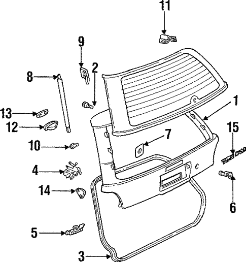 Liftgate for 1995 Saturn SW2 #0