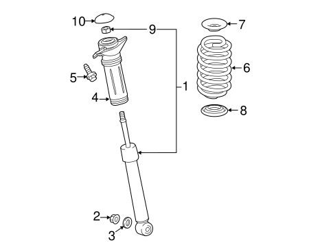 REAR SUSPENSION/SHOCKS & COMPONENTS for 2016 Toyota Prius #1