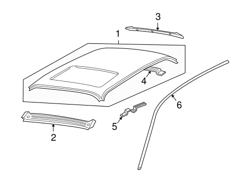 Vanden Plas EXTERIOR TRIM - ROOF