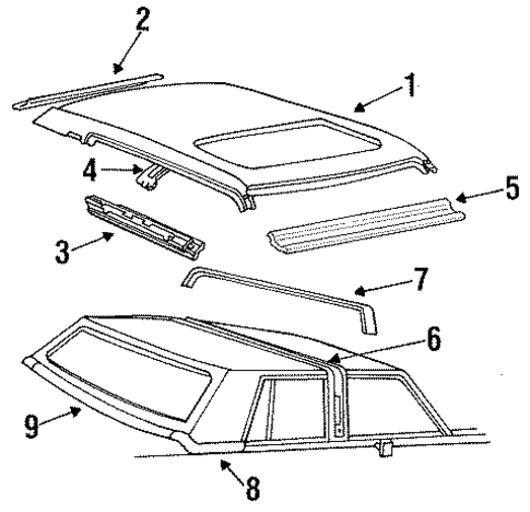 Town Car EXTERIOR TRIM - ROOF