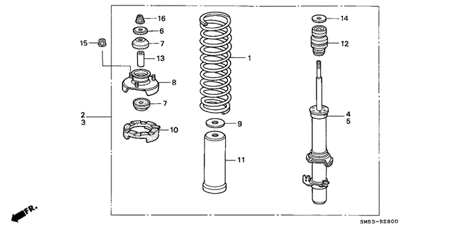 CHASSIS/FRONT SHOCK ABSORBER for 1991 Honda ACCORD 5-DOOR #1