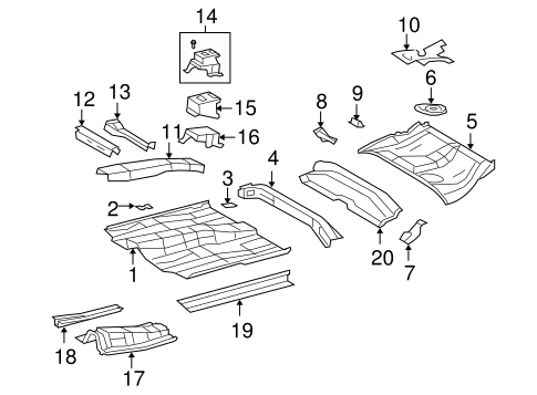 BODY/FLOOR & RAILS for 2011 Toyota Corolla #1