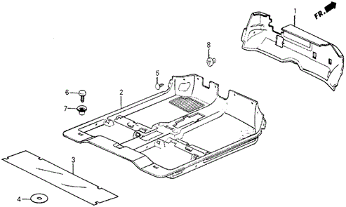 Floor Mat for 1984 Honda Wagovan #0