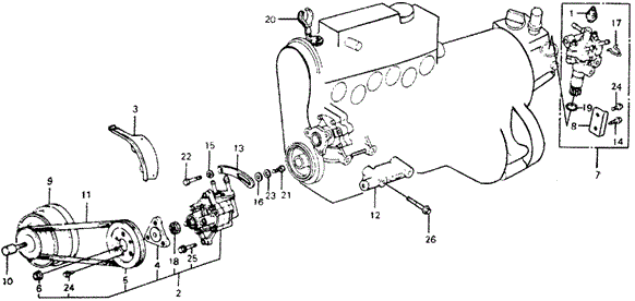 Engine/P.S. Pump - Speed Sensor for 1978 Honda ACCORD HATCHBACK #1