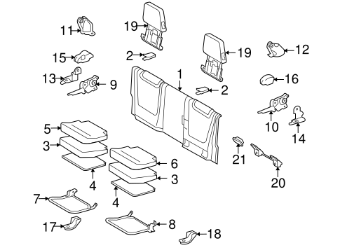 BODY/REAR SEAT COMPONENTS for 2011 Toyota Tacoma #2