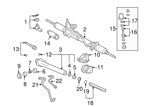 STEERING/STEERING GEAR & LINKAGE for 2000 Toyota Tacoma #2