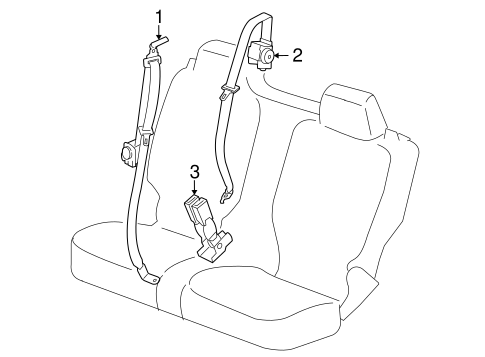 H3 REAR SEAT BELTS