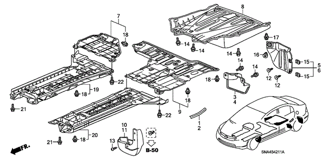Interior/Bumper/Side Sill Garnish for 2006 Honda CIVIC SEDAN #1