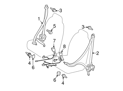 ELECTRICAL/FRONT SEAT BELTS for 2005 Scion tC #1