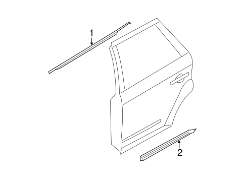 Exterior Trim - Rear Door for 2004 Nissan Murano #0