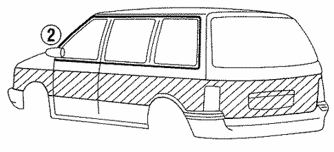 Stripe Tape for 1993 Chrysler Town & Country #0