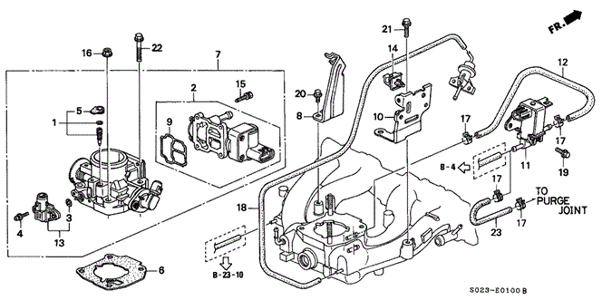 Engine/Throttle Body (SOHC) for 2000 Honda CIVIC COUPE #1