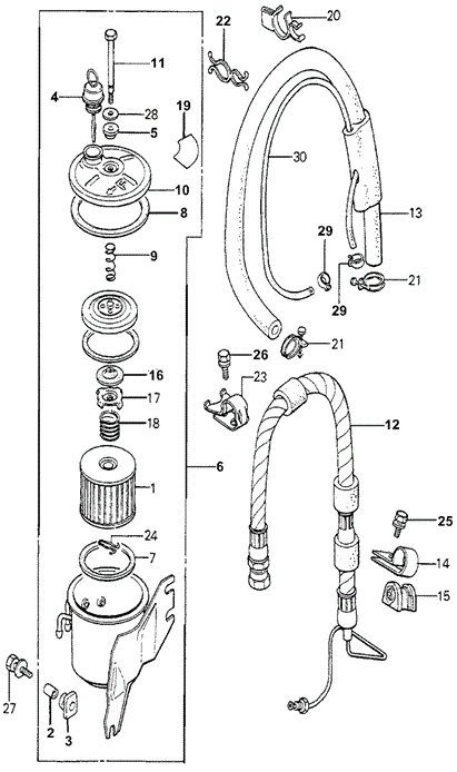 CHASSIS/P.S. OIL TANK for 1981 Honda ACCORD SEDAN #1