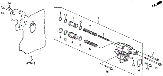 TRANSMISSION - AUTOMATIC/AT ACCUMULATOR BODY for 1995 Honda ACCORD SEDAN #1