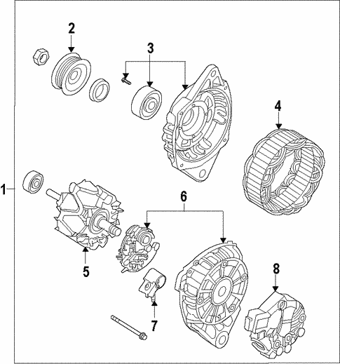 Alternator for 2007 Kia Spectra #1