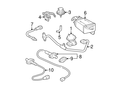 EMISSION SYSTEM/EMISSION COMPONENTS for 1996 Toyota Tacoma #1